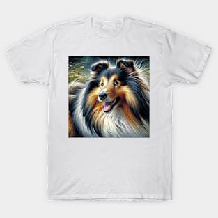 Shetland Sheepdog Drawing T-Shirt